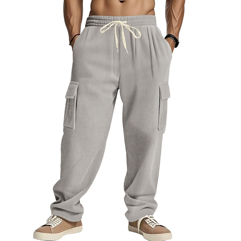 Multi-pocket Loose Wide Leg Casual Trousers