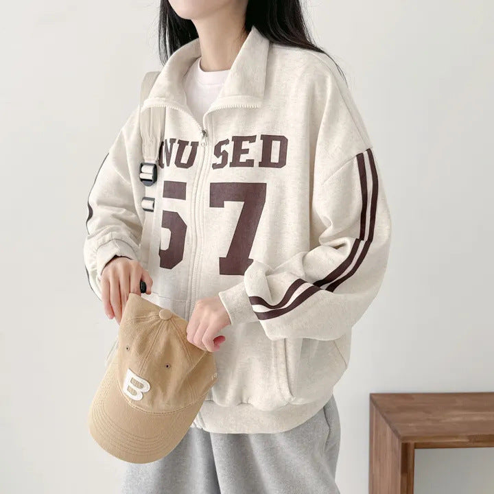 Design Sense Niche Couple Coat High Street Two Bars Raglan