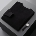 Round Neck Thickened Business Casual Cashmere Fall Winter Men Bottoming Knitted Sweater