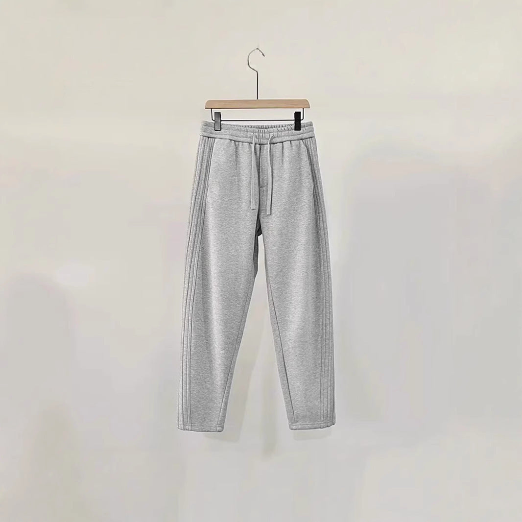 Heavy Industry Pleated Stand Cut Banana Pants Loose Wide Leg Solid Color