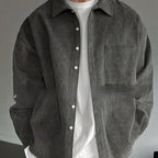 Men's Corduroy Long-sleeved Casual Shirt