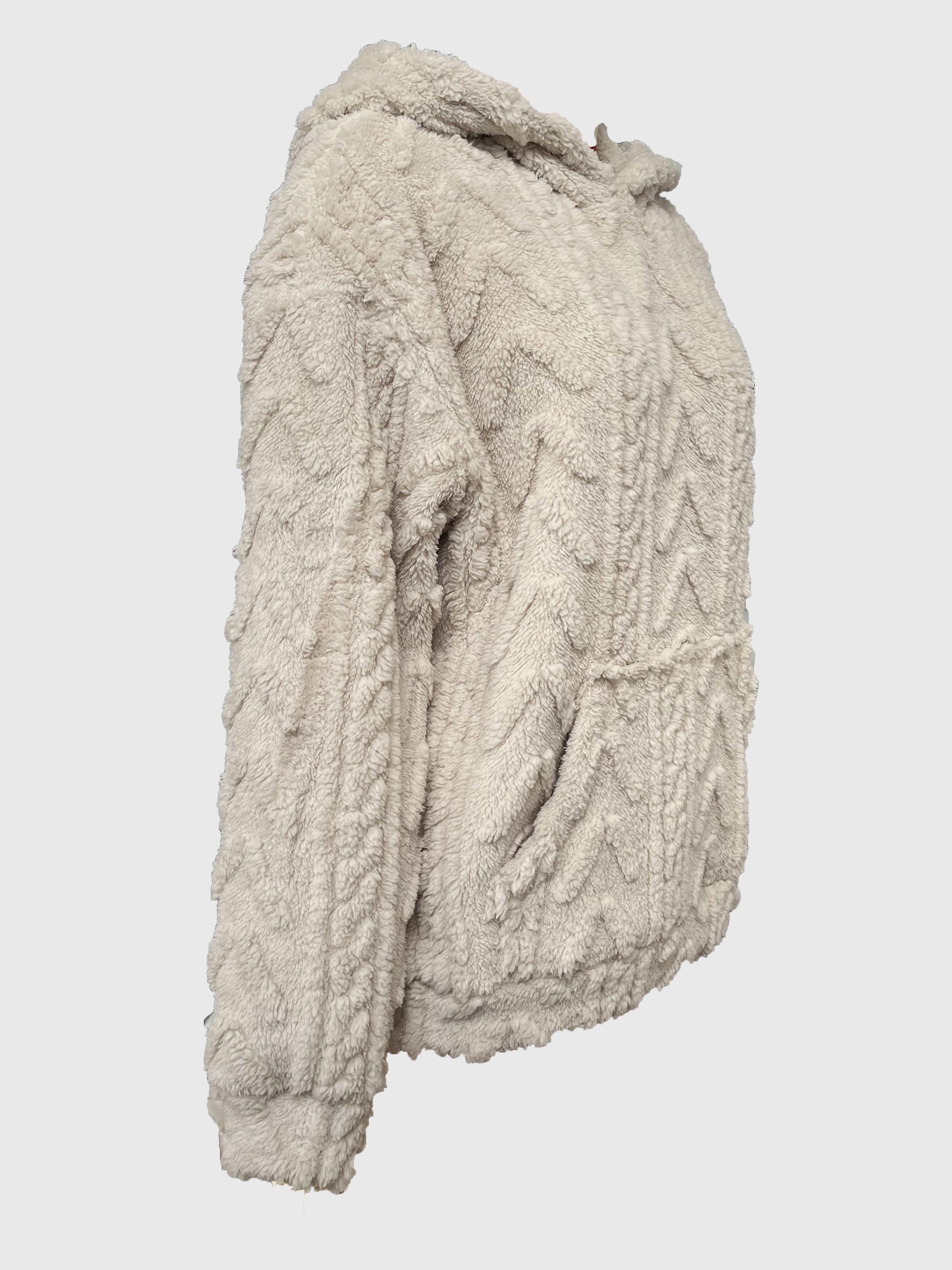 Olid Teddy Bear Textured Hoodie Casual Long Sleeve Kangaroo Pocket Hoodie Sweatshirt