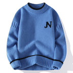 Autumn And Winter Youth Sweater Men's Thickened Round Neck Multicolor Base Knitting Cotton Jersey