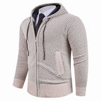 Men's Small Pineapple-pin Hooded Fleece Lined Fashion Knitwear Sweater
