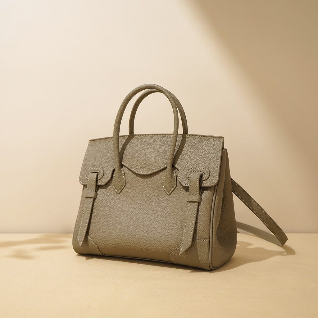 Top Layer Cowhide Handbag Large Capacity Kelly