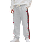 Simple Stitching Casual Sports Breasted Sweatpants