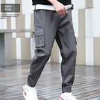 Fashionable All-match Multi-pocket Feet Harem Trousers