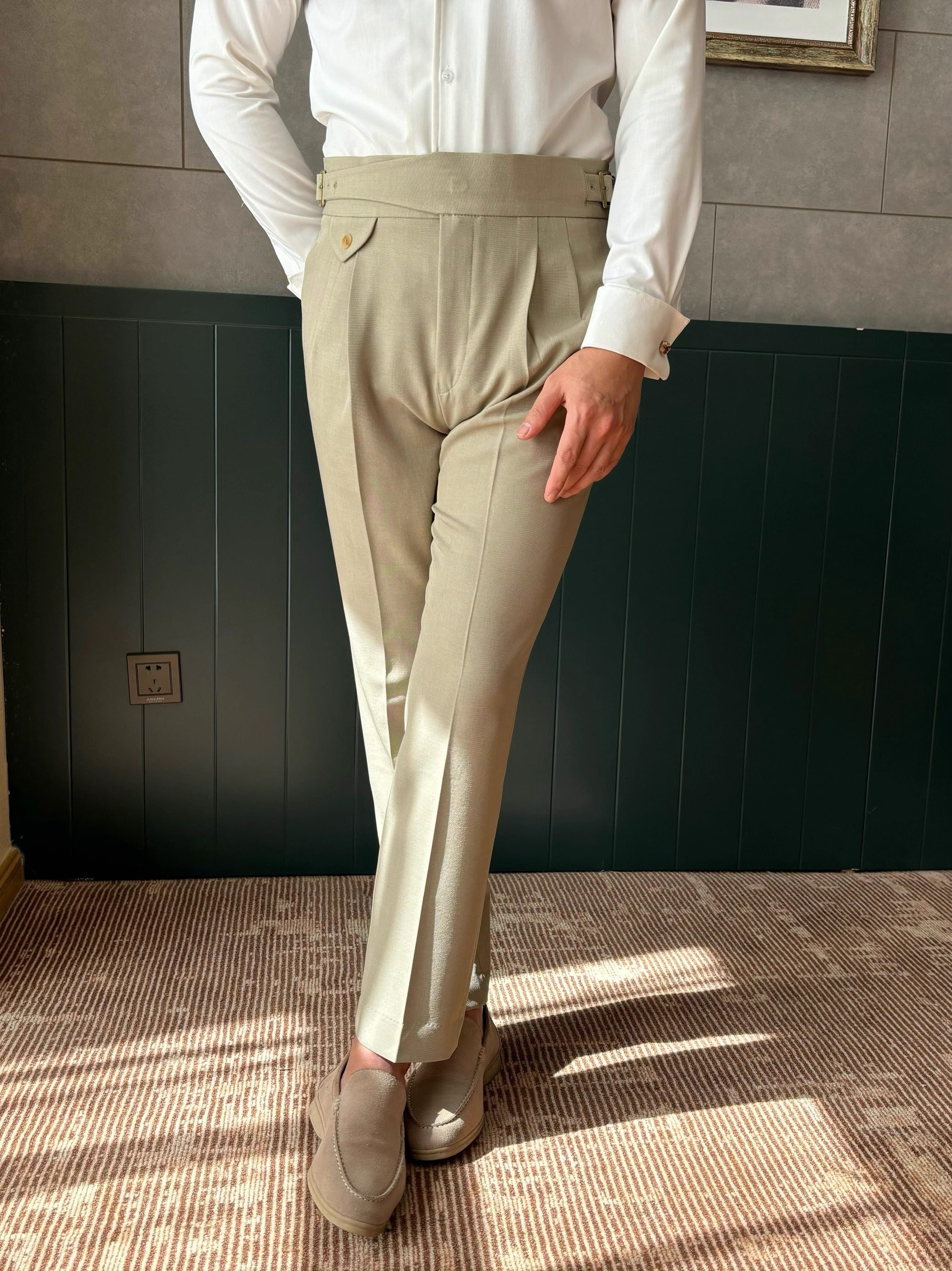 High Waist Gurkha Trousers