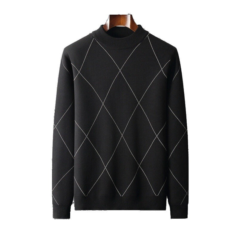 Round Neck Trend Loose Leisure Warm Long Sleeve Men's Sweater