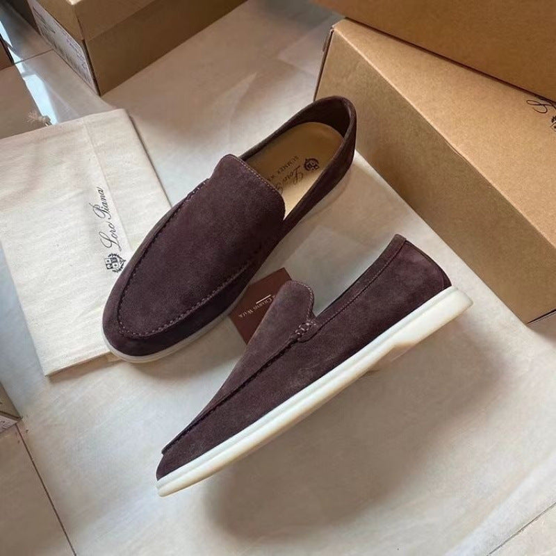 British Loafers Retro Flat Bottom Casual Men