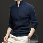 Thickened Zipper Stand Collar Knitted Coat Fashion Twisted Sweater