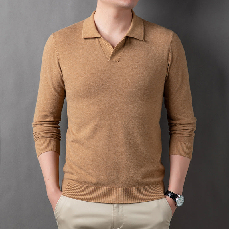 Business Casual Lapels Inner Wear Base Knitwear