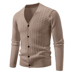 Men's Brocade Sweater Korean Style Trendy Casual Loose And Handsome V-neck Knitted Cardigan Coat