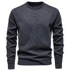Fleece-lined Thick Round Neck Knitted Undershirt