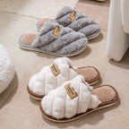 New Simple Thick Bottom Interior Home Non-slip Plush Warm Cotton Slippers