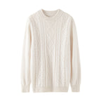 Men's Semi-high Diamond Bottoming Shirt Middle-aged Business Leisure Twisted Warm Sweater