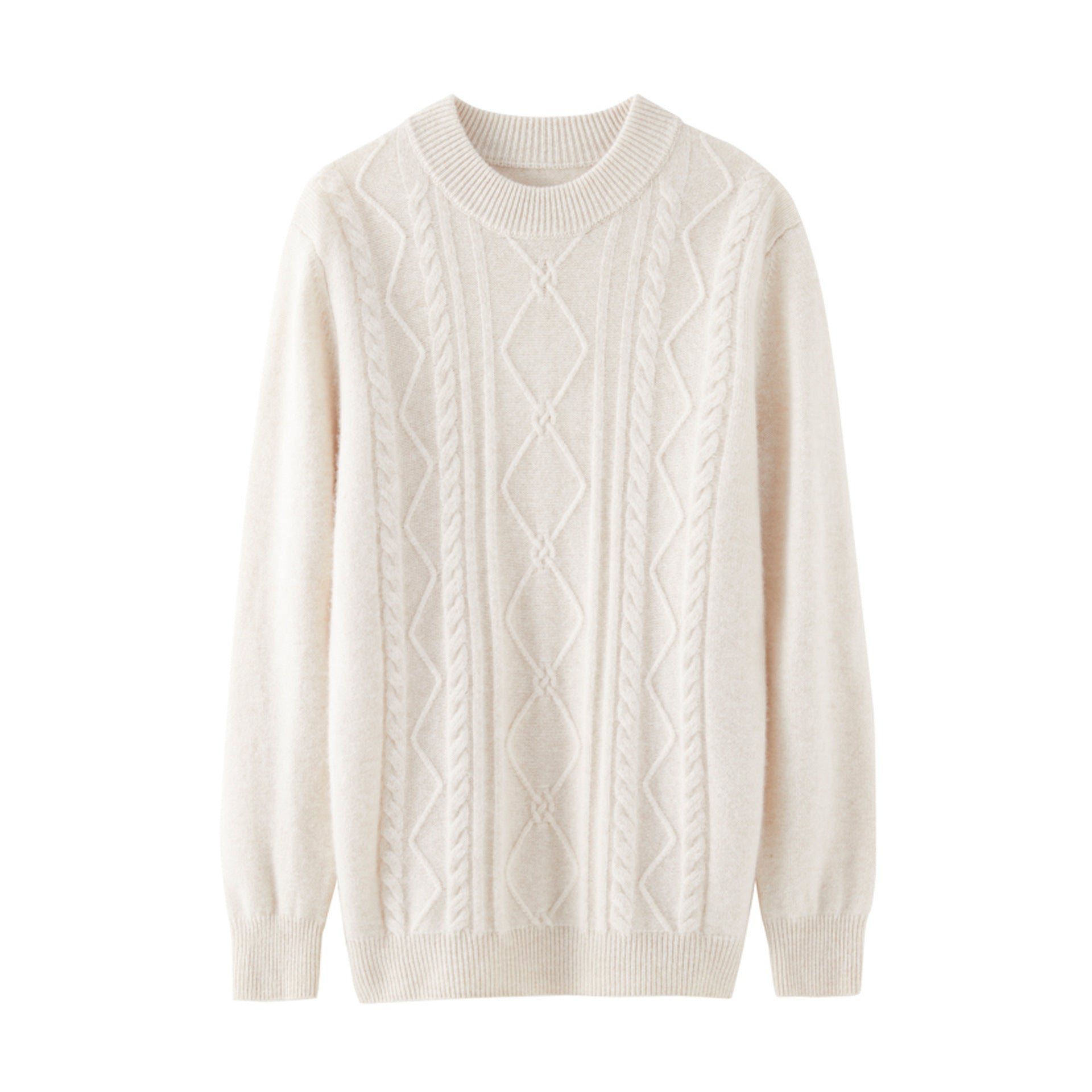 Men's Semi-high Diamond Bottoming Shirt Middle-aged Business Leisure Twisted Warm Sweater