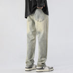 Men's Trendy Washed And Distressed Slim Straight Pants