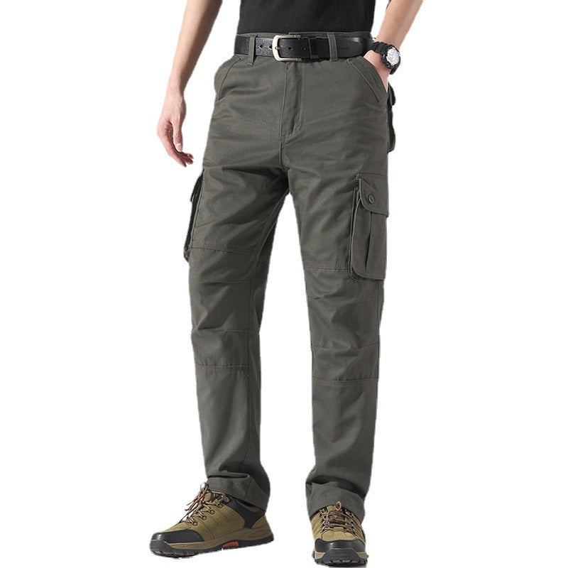 Men's Spring Three-dimensional Pocket Straight-leg Trousers Outdoor