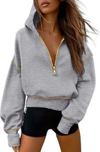 Women's Half Zipper Short Sweater