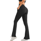 Elastic Slimming High Waist Hip Lift Slightly Flared Yoga Pants