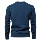 Autumn And Winter New Cotton Men's Sweater Pullover Solid Color Raglan Sleeve Sweater