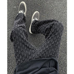 Cool And Stylish Streetwear Jacquard Full-print Jeans