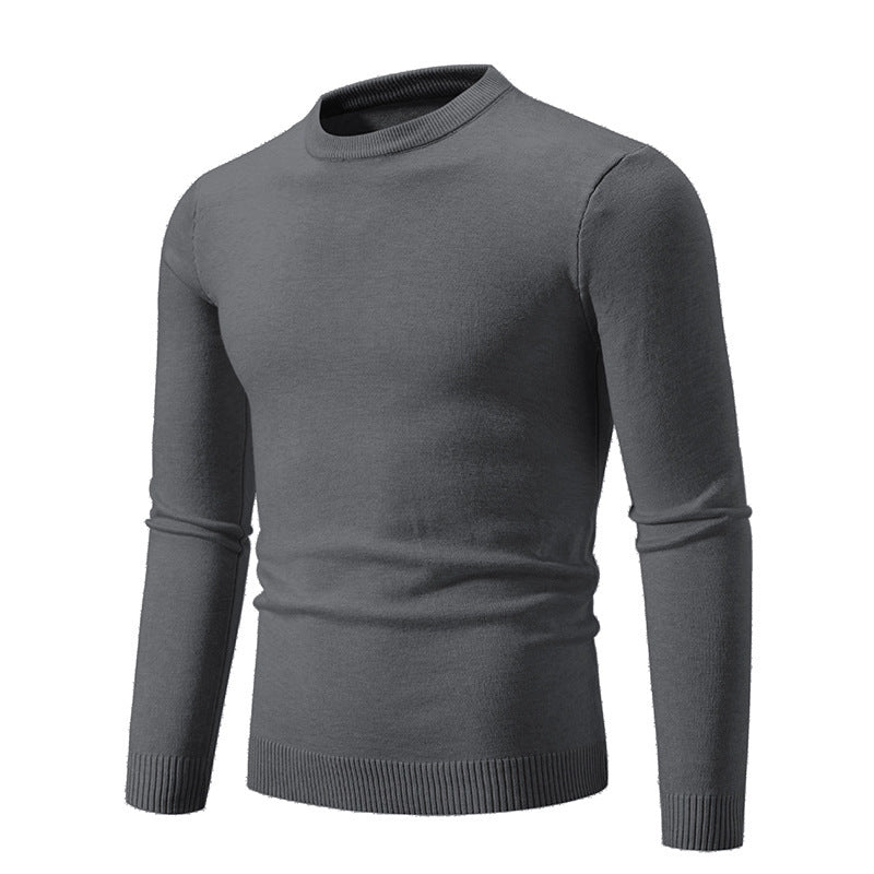 Autumn Thin Sweater Men's Round Neck Long Sleeve