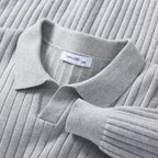 Men's Vertical V-neck Young Lapel Casual Sweater