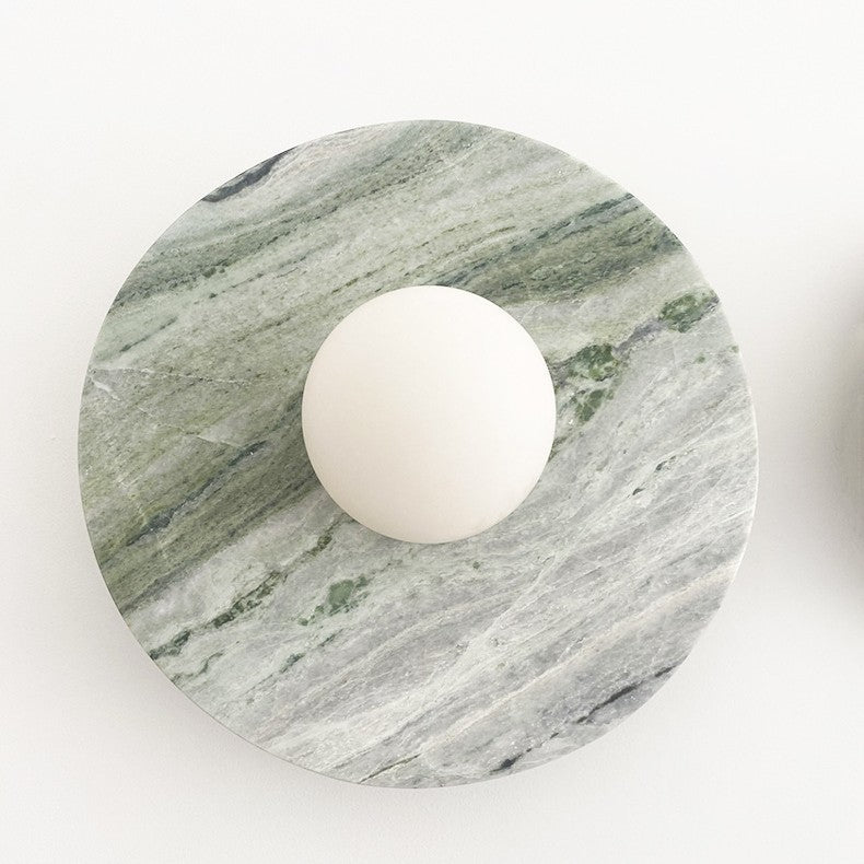 Irish Green Marble French Entry Lux Fengyun Stone Wall Lamp