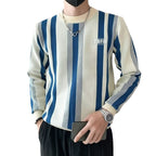 Contrast Color Sweater Striped Innerwear Knitwear Long-sleeved Top