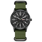 Men's Nylon Quartz Watch Luminous Woven Calendar Week Display