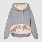 Solid Color Hooded Drawstring Sweatshirt