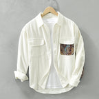 Japanese Vintage Long Sleeve Shirt Men's Fashion