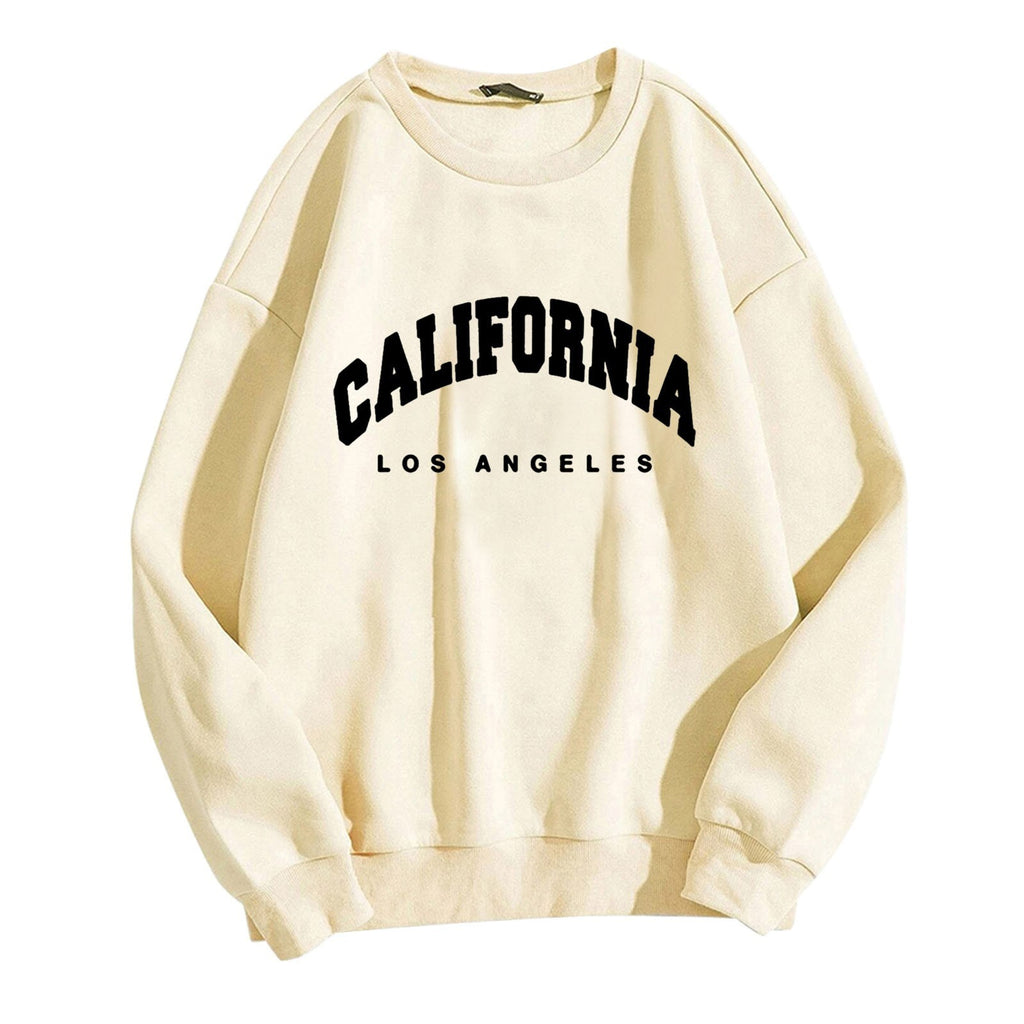 Womens Hoodies Long Sleeve Graphic California Letters Print