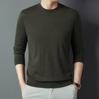 Men's Mulberry Silk Wool Autumn Non-iron Long Sleeve Shirt