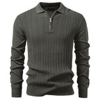 Men's Business Casual Sweater Long Sleeve Half Zipper Sweater