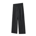 Old Money Style Pleated American Neutral Straight Casual Suit Pants