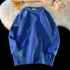 Spring And Autumn Simplicity Men's Loose Round Neck Sweater
