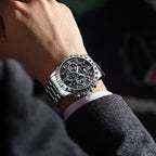 Automatic Non-mechanical Watch Steel Belt Waterproof Quartz Watch Men's Watch