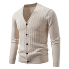 Men's Brocade Sweater Korean Style Trendy Casual Loose And Handsome V-neck Knitted Cardigan Coat
