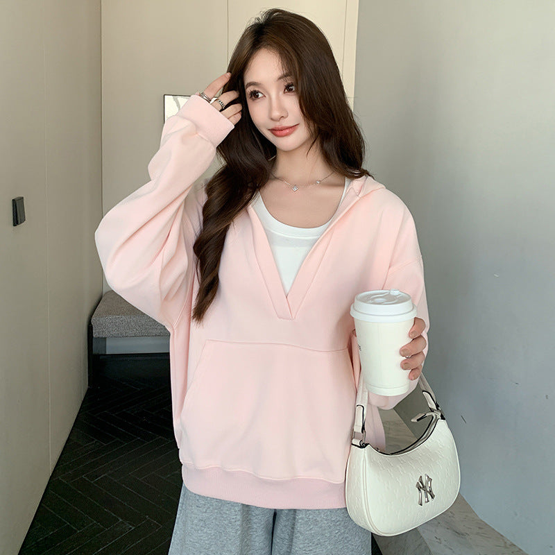 V-neck Hoodie Coat Women's Spring And Autumn