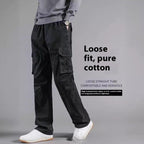 Men's Multi-pocket Plus Size 100 Cotton Cargo Pants