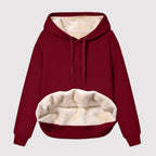 Solid Color Hooded Drawstring Sweatshirt