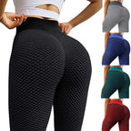 European And American Honeycomb Yoga Sexy Peach Hip High Waist Women