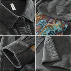 Japanese Vintage Long Sleeve Shirt Men's Fashion