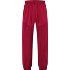Simple Loose Thin Linen-style Sporty Drawstring Patchwork Men's Sweatpants