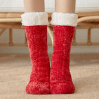 Ladies Winter Warm Floor Sleeping Socks Plus Velvet