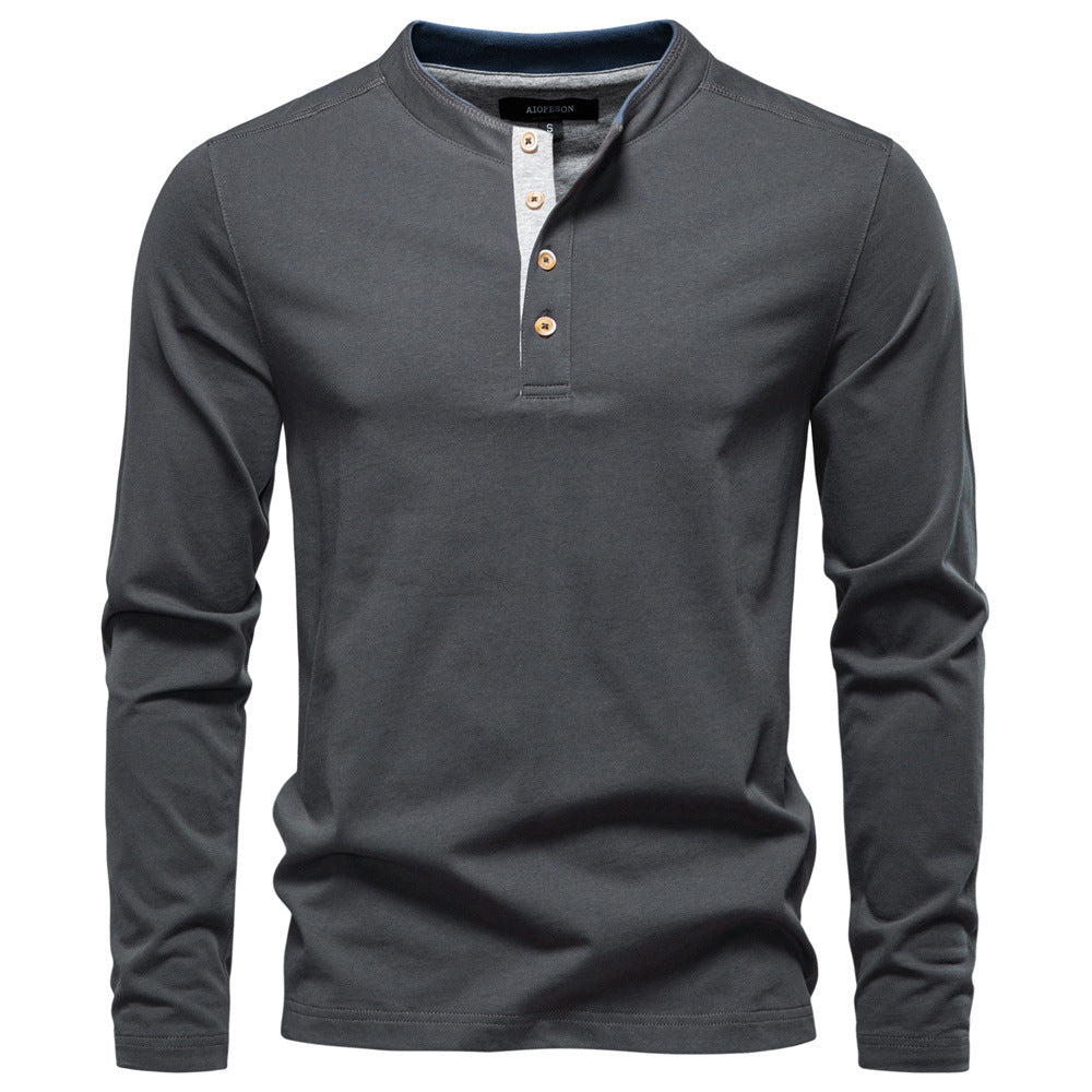 Men's Long Sleeve T-shirt Business Casual Bottoming Shirt