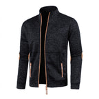 Men's Long Zipper Sweater Sleeve Light Fleece Coat Plus Size